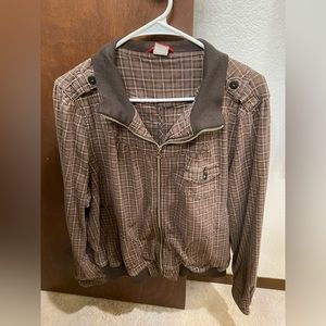 Union bay bomber plaid jacket